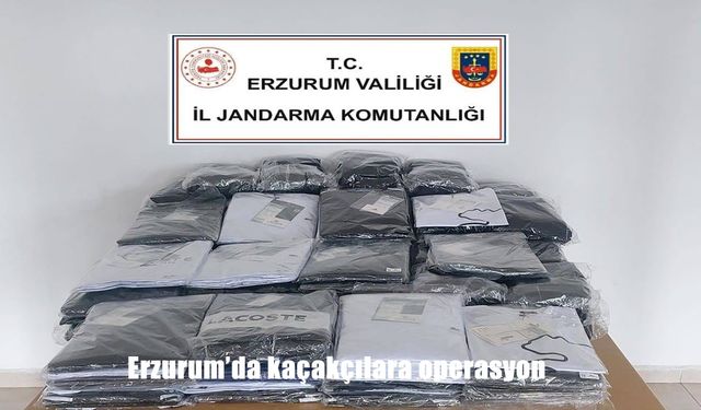 Erzurum’da Kaçak Tişört Operasyonu: 1 Milyon Liralık Ürün Ele Geçirildi