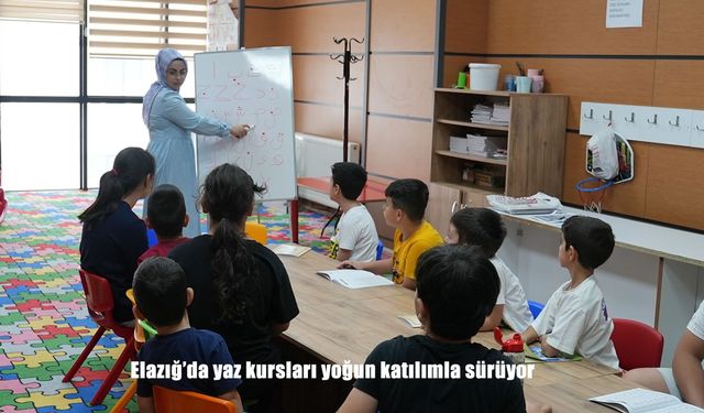 Elazığ’da Yaz Kurslarına Büyük İlgi: Çocuklar ve Gençler Yeteneklerini Geliştiriyor
