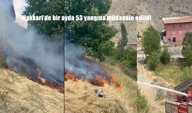 Hakkari’de Son Bir Ayda 53 Yangına Müdahale: İtfaiye Teyakkuzda