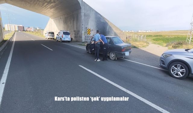 Kars’ta Eş Zamanlı Şok Polis Uygulamalarıyla Suça Geçit Yok