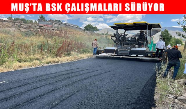 Muş’ta BSK yol yapım çalışmaları aralıksız sürüyor