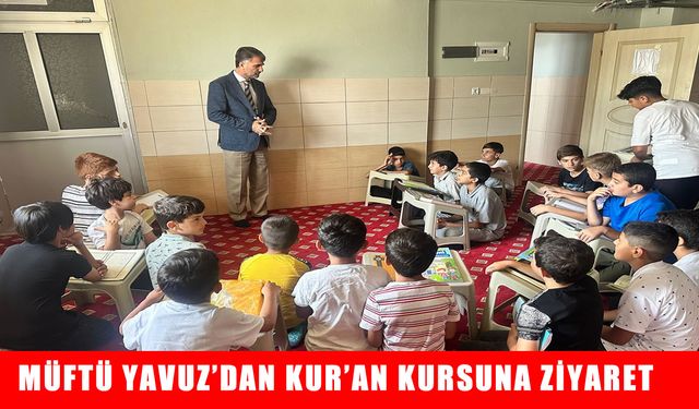 Muş İl Müftüsü Yavuz’dan Ahmediye Kur’an kursuna ziyaret