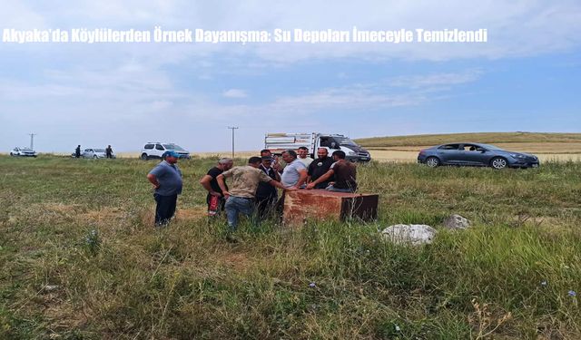 Akyaka’da Köylülerden Örnek Dayanışma: Su Depoları İmeceyle Temizlendi