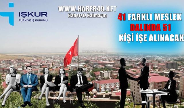 İŞKUR’dan Muş’ta 51 kişiye istihdam fırsatı