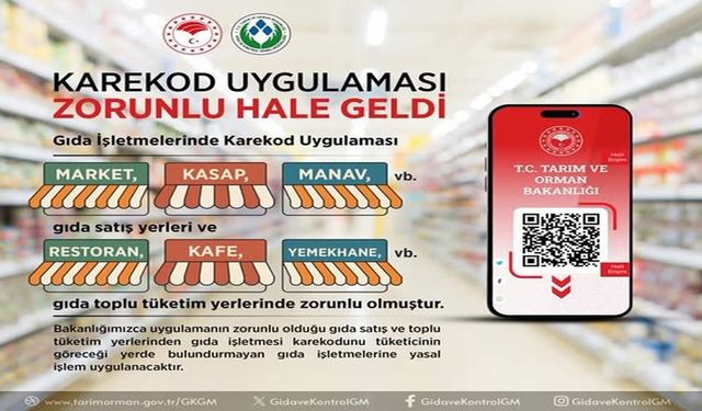 Gıda İşletmelerinde Karekod Uygulaması Zorunlu Hale Geldi