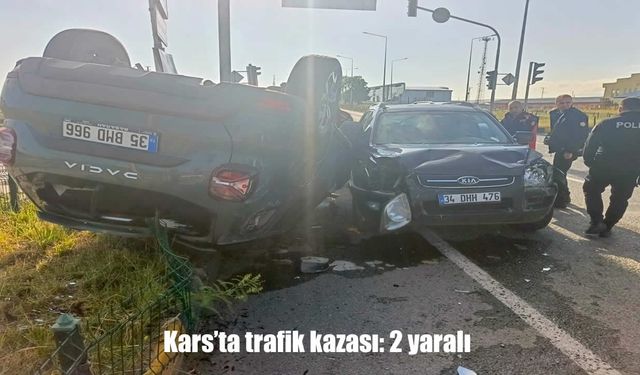 Kars-Erzurum Karayolunda Feci Kaza: 2 Kişi Yaralandı