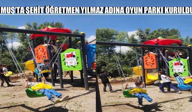Muş’un Üçsırt Köyü'nde Şehit öğretmen Yılmaz adına oyun parkı kuruldu