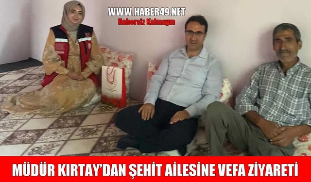 Muş Aile ve Sosyal Hizmetler Müdürü Kırtay, şehit evinde: Ailesine sahip çıkmak asli görevimiz