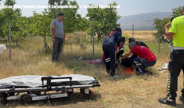 Erzincan-Sivas Yolunda Otomobil Şarampole Uçtu: 73 Yaşındaki Sürücü Yaralı