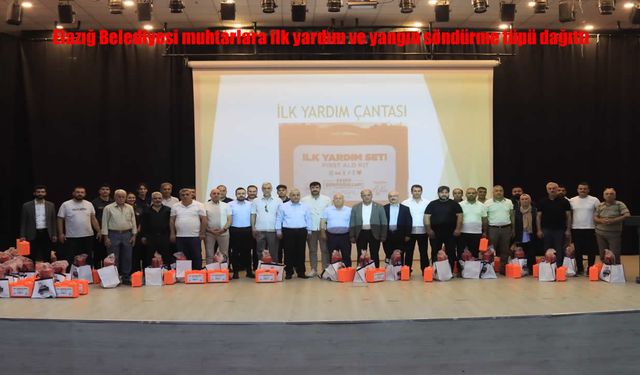Elazığ Belediyesi’nden Muhtarlara İlk Yardım ve Yangın Söndürme Ekipmanı Desteği