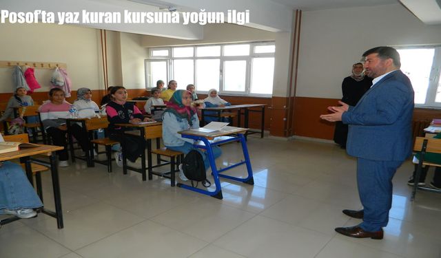 Posof’ta Yaz Kur’an kursuna yoğun ilgi