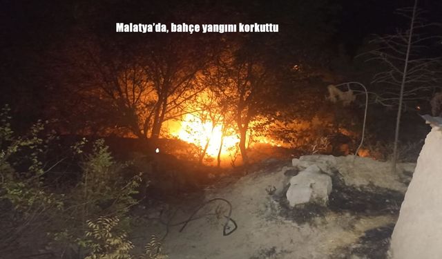 Malatya Darende’de Bahçe Yangını Korku Dolu Anlara Neden Oldu