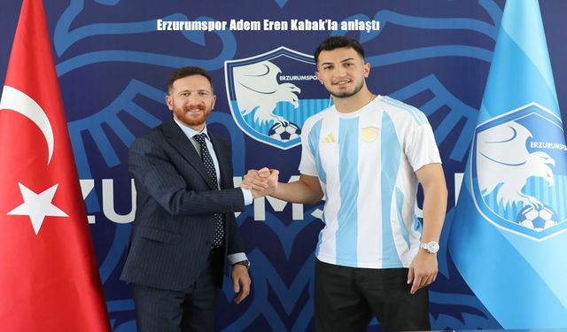 Erzurumspor FK, Adem Eren Kabak Transferini Resmen Duyurdu