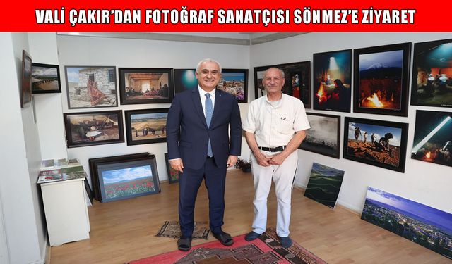 Muş Valisi Çakır'dan ünlü fotoğrafçı Sönmez’e ziyaret