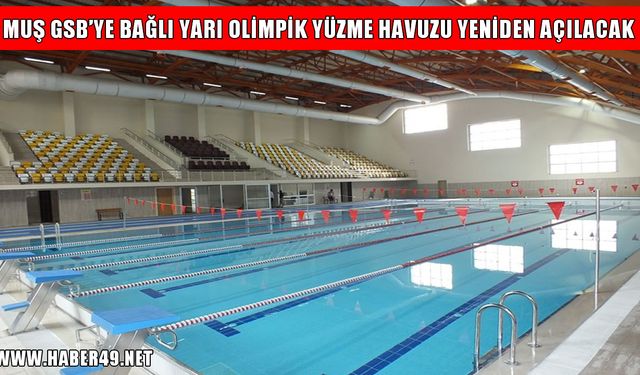 Muş Yarı Olimpik Yüzme Havuzu'nda kısa bir mola