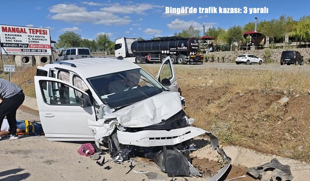 Bingöl-Erzurum Karayolunda trafik kazası: 3 kişi yaralandı