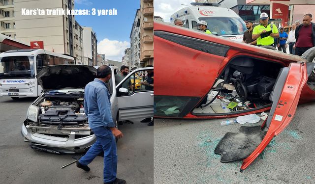 Kars’ta trafik kazası: 3 yaralı
