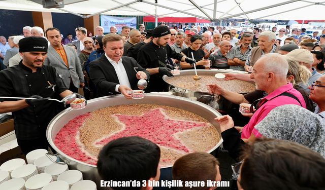 Erzincan’da 3 bin kişilik aşure ikramı