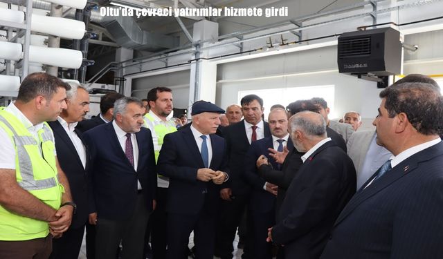 Erzurum Oltu’da İçme Suyu Arıtma Tesisi Ve Katı Atık Transfer İstasyonu hizmete açıldı