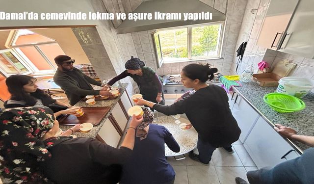 Damal’da Muharrem Ayı dolayısıyla cemevinde aşure ve lokma dağıtıldı