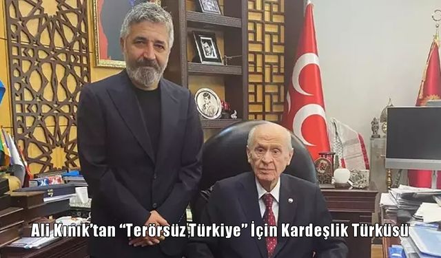 Devlet Bahçeli'nin talebiyle Ali Kınık, “Terörsüz Türkiye” için türkü besteledi