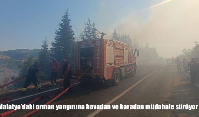 Malatya Pütürge’de orman yangınına havadan ve karadan müdahale devam ediyor