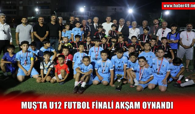 Muş’ta bir ilk: U12 şampiyonluk finali, ışıklandırmalı sahada oynandı