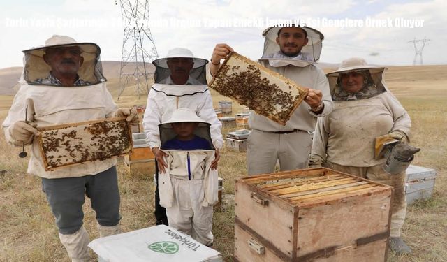 Zorlu Yayla Şartlarında 200 Kovanla Üretim Yapan Emekli İmam ve Eşi Gençlere Örnek Oluyor