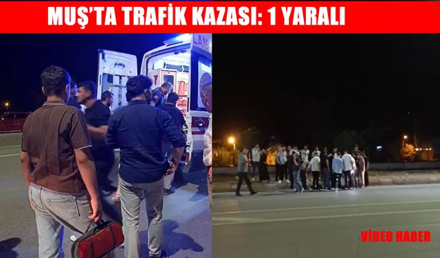 Muş’ta motosiklet ile hafif ticari araç çarpıştı: 1 yaralı