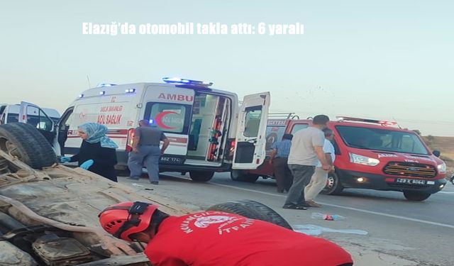 Elazığ-Bingöl Karayolunda Feci Kaza: Otomobil Takla Attı, 6 Kişi Yaralandı