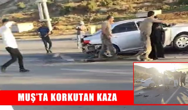 Muş’ta iki otomobil çarpıştı: 4 yaralı