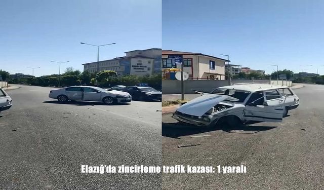 Elazığ’da 3 Araçlı Zincirleme Kaza: 1 Yaralı