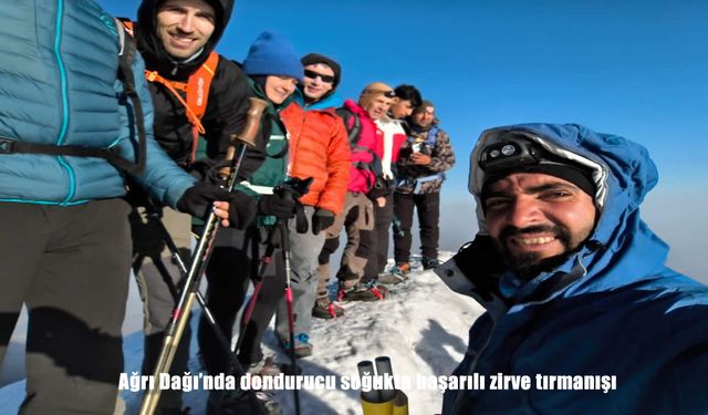 Ağrı Dağı’nda dondurucu soğuk turistleri bile dondurdu