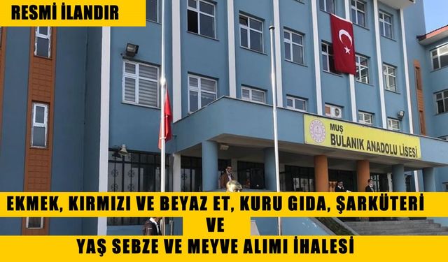 GIDA ÜRÜNLERİ SATIN ALINACAKTIR
