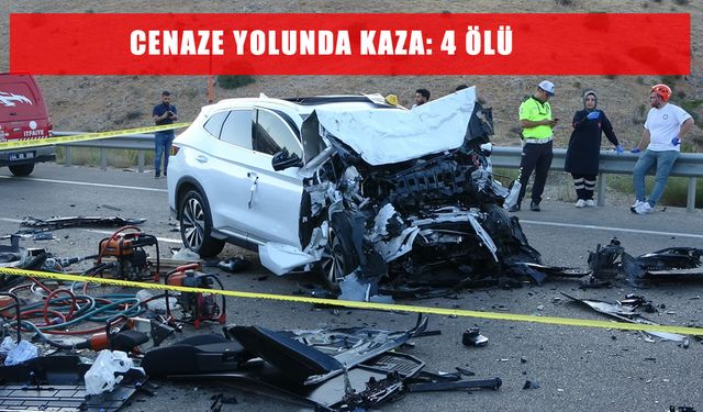 Cenaze yolunda kahreden kaza: 4 ölü