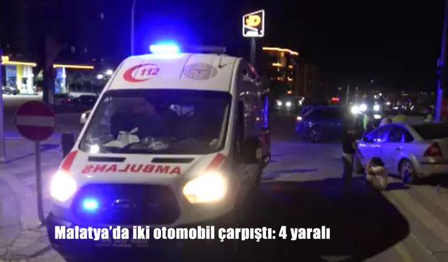 Malatya'da Kavşakta Korkutan Çarpışma: 4 Yaralı