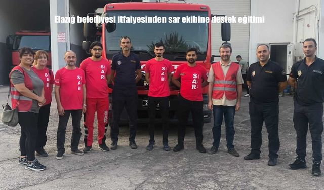 Elazığ Belediyesi İtfaiyesinden SAR Ekibine Arama Kurtarma Eğitimi