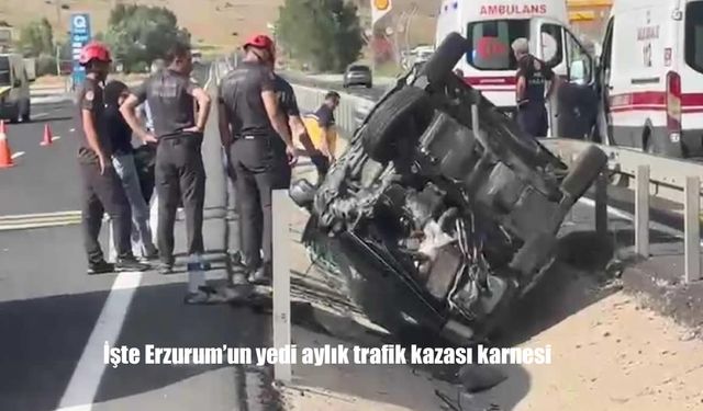 Erzurum'da Yedi Ayda Bin 597 Kişi Trafik Kazasında Yaralandı