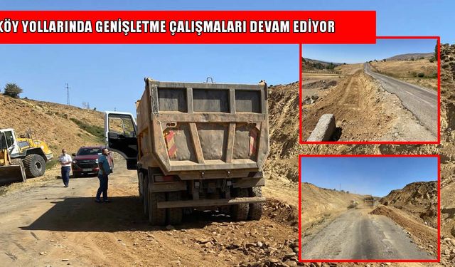 Muş İl Özel İdaresi, köy yollarını genişletme çalışmalarını sürdürüyor