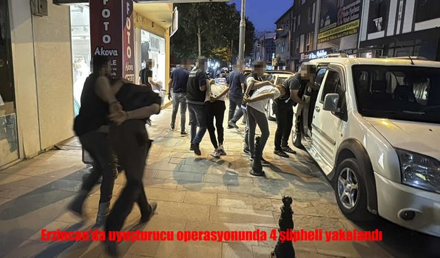 Erzincan’da Uyuşturucu Operasyonu: 4 Kişi Yakalandı