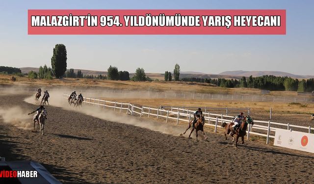 Malazgirt Zaferi kutlamalarında at yarışı heyecanı
