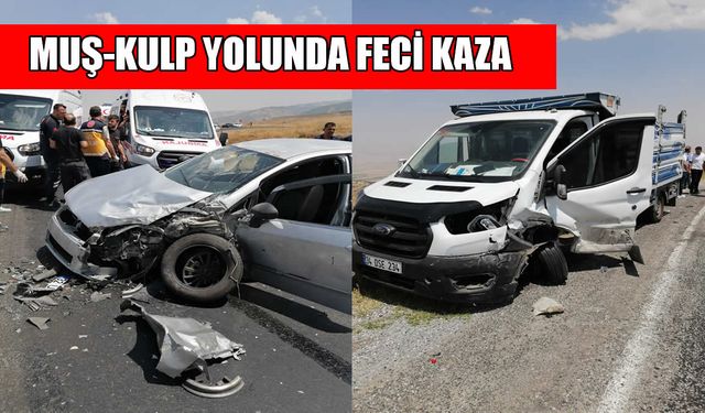 Muş’ta pikap ile otomobil çarpıştı: 2 yaralı