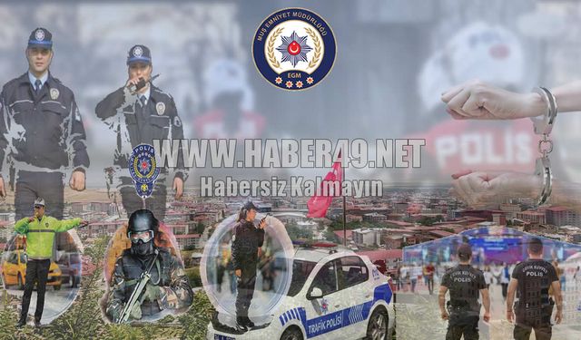 Muş Emniyet Müdürlüğü, bir haftalık suç bilançosunu açıkladı