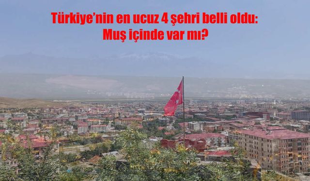 Türkiye'nin En Ucuz 4 Şehri Açıklandı: Muş Bu Listeye Girdi mi?