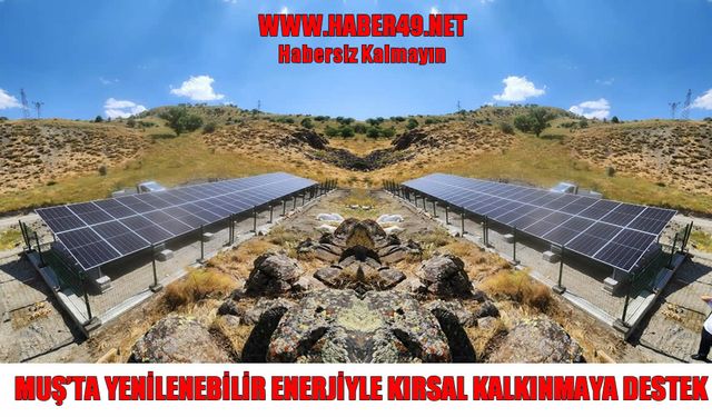 Muş’ta su sorunu yenilenebilir enerjiyle çözülecek