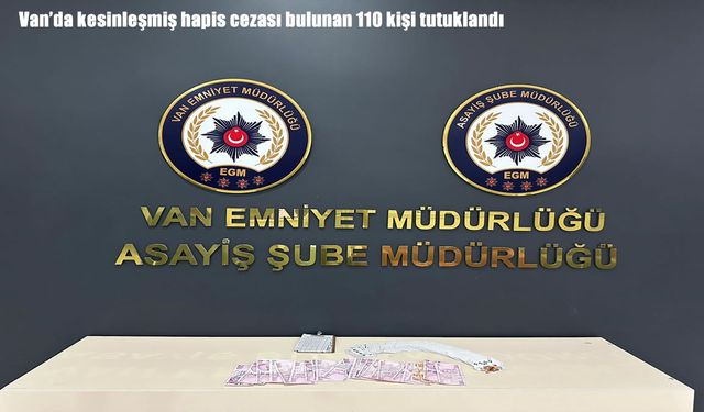 Van’da kesinleşmiş hapis cezası bulunan 110 kişi tutuklandı