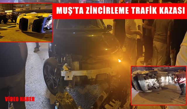 Muş’ta zincirleme kaza: 2 yaralı