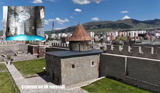 Erzurum’un ilk mescidi kale mescidi tarihi yapısı ile dikkat çekiyor