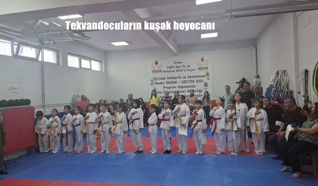 Posof’ta Tekvandocu Miniklerin Kuşak Heyecanı Dorukta