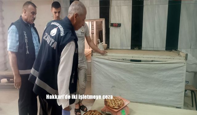 Hakkari’de Hijyen ve Gramaj Denetiminde İki İşletmeye Ceza Kesildi